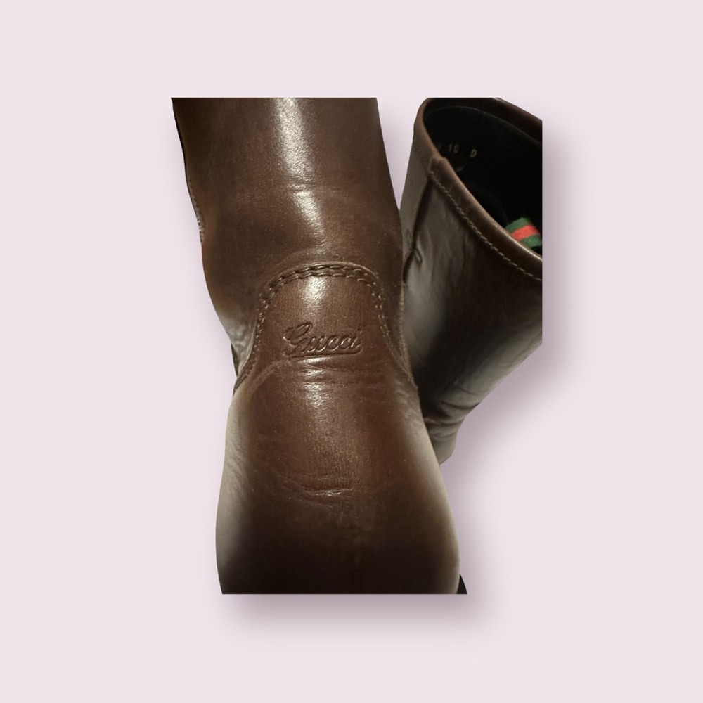 Gucci Brown Leather Boots - Picture 3 of 4